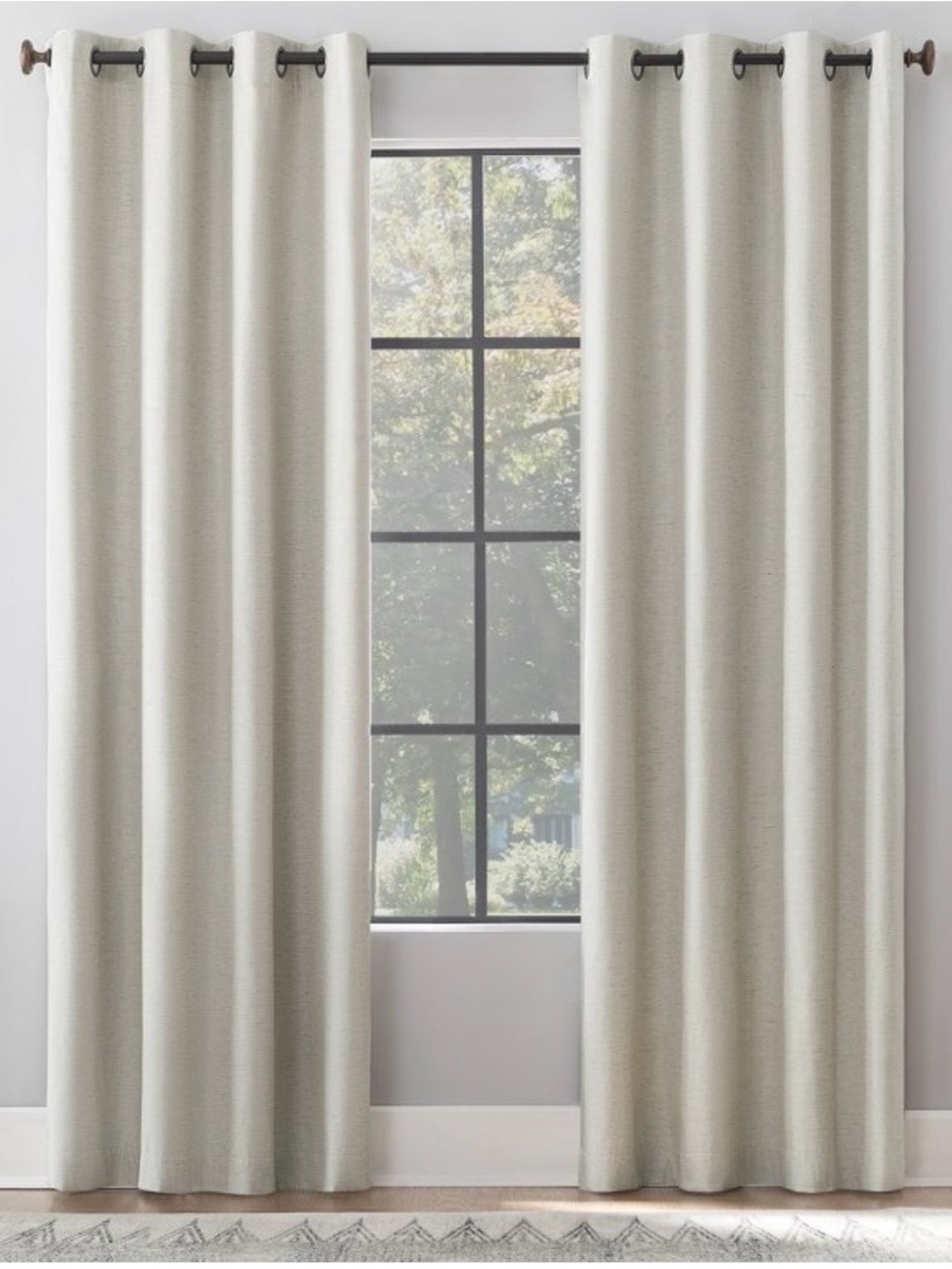 Textured Linen Curtain Panels (4)
